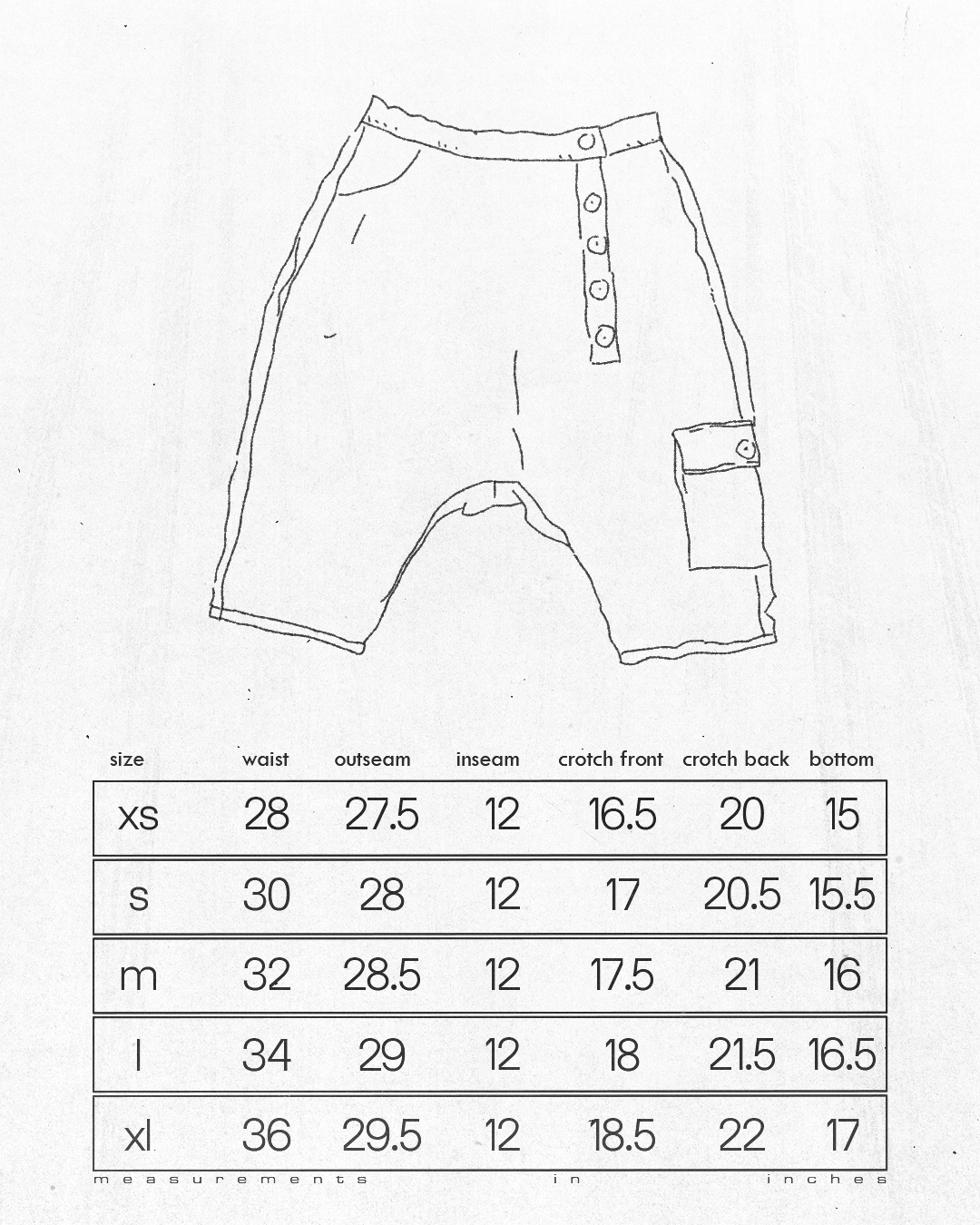 Asym Drop Crotch Shorts