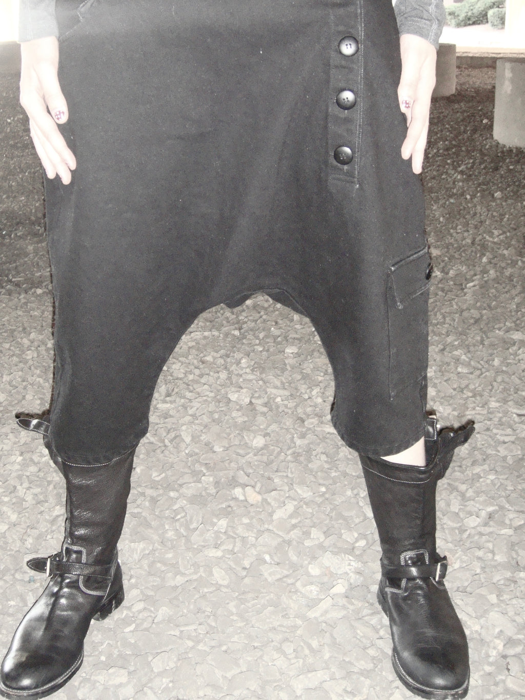 Asym Drop Crotch Shorts