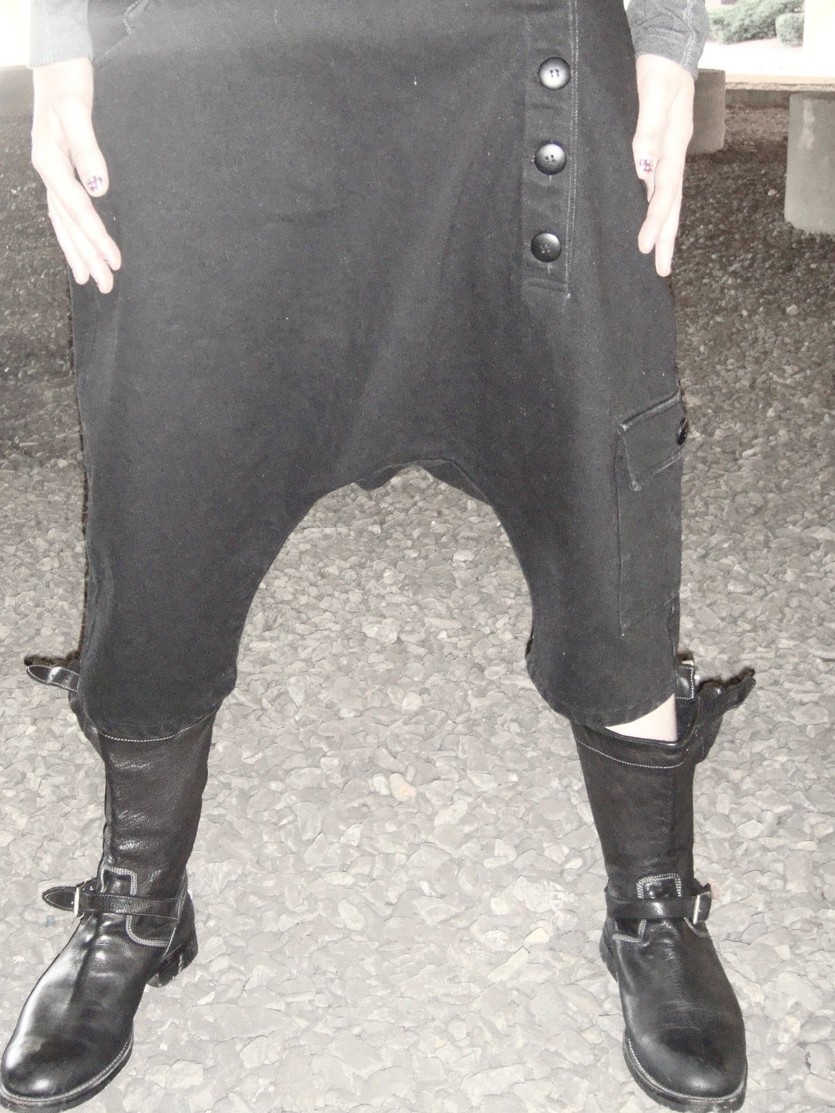 Asym Drop Crotch Shorts