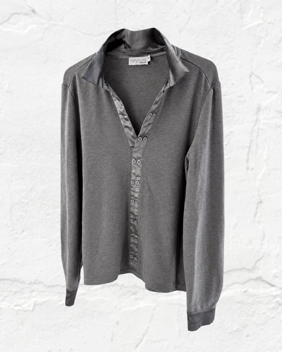 Double Button V-Neck (Grey)