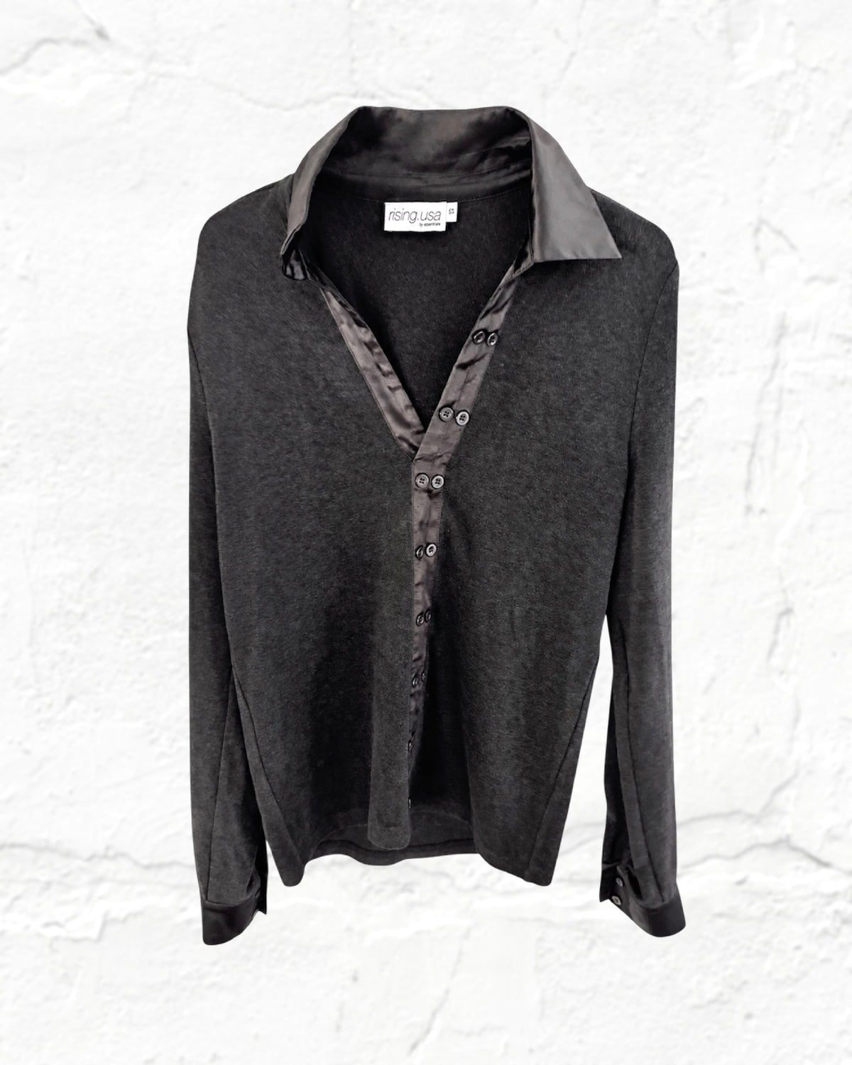 Double Button V-Neck (Black)