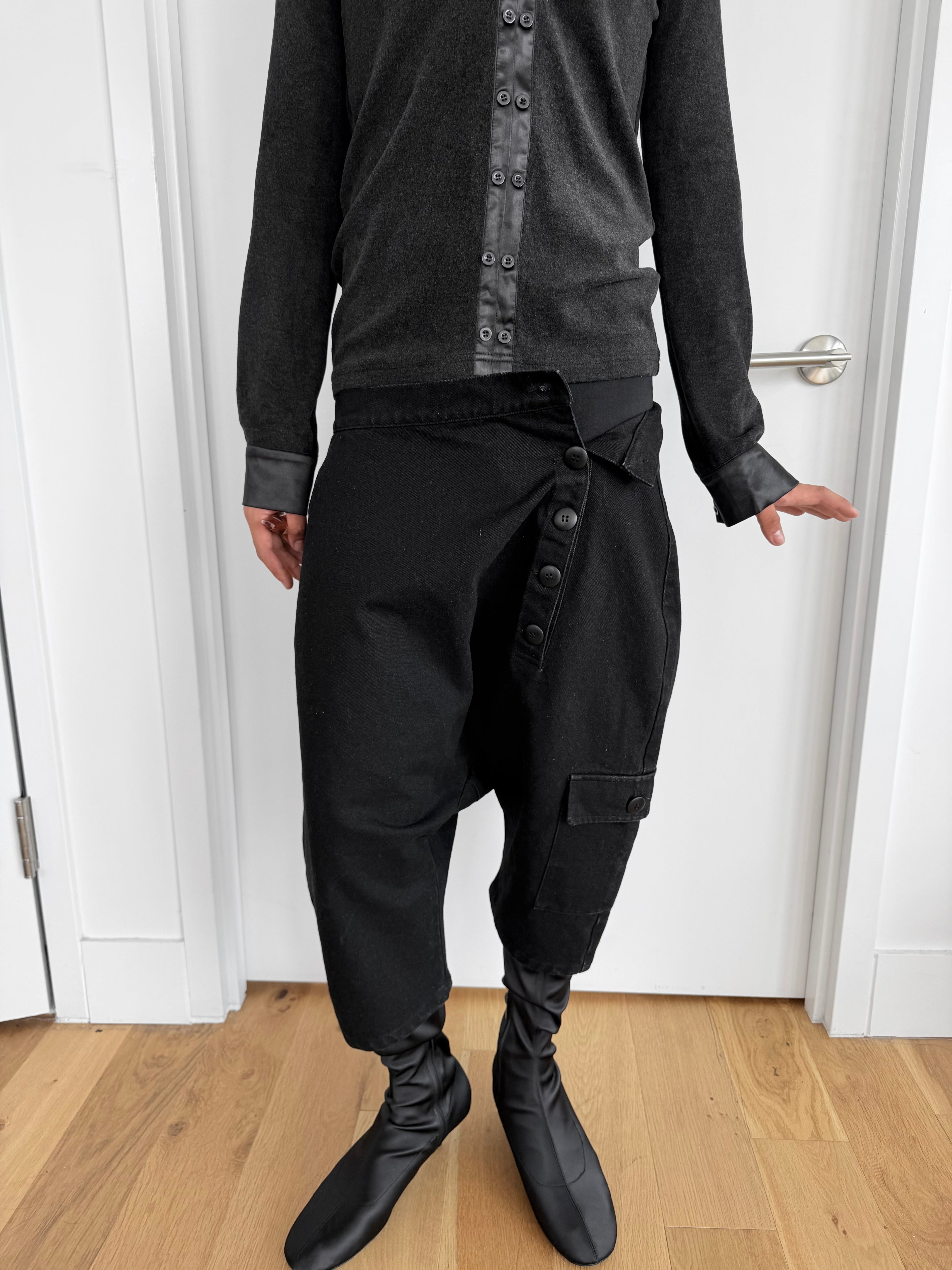 Asym Drop Crotch Shorts